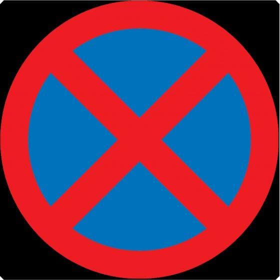750mm No Stopping on Main Carriageway - 642 - Rigid Plastic (4133107859490)