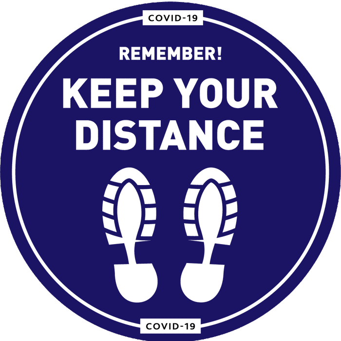 Keep Your Distance Floor Vinyl - Protect Signs