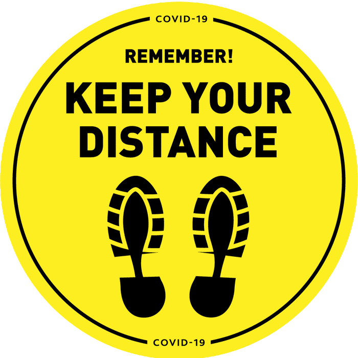 Keep Your Distance Floor Vinyl - Protect Signs