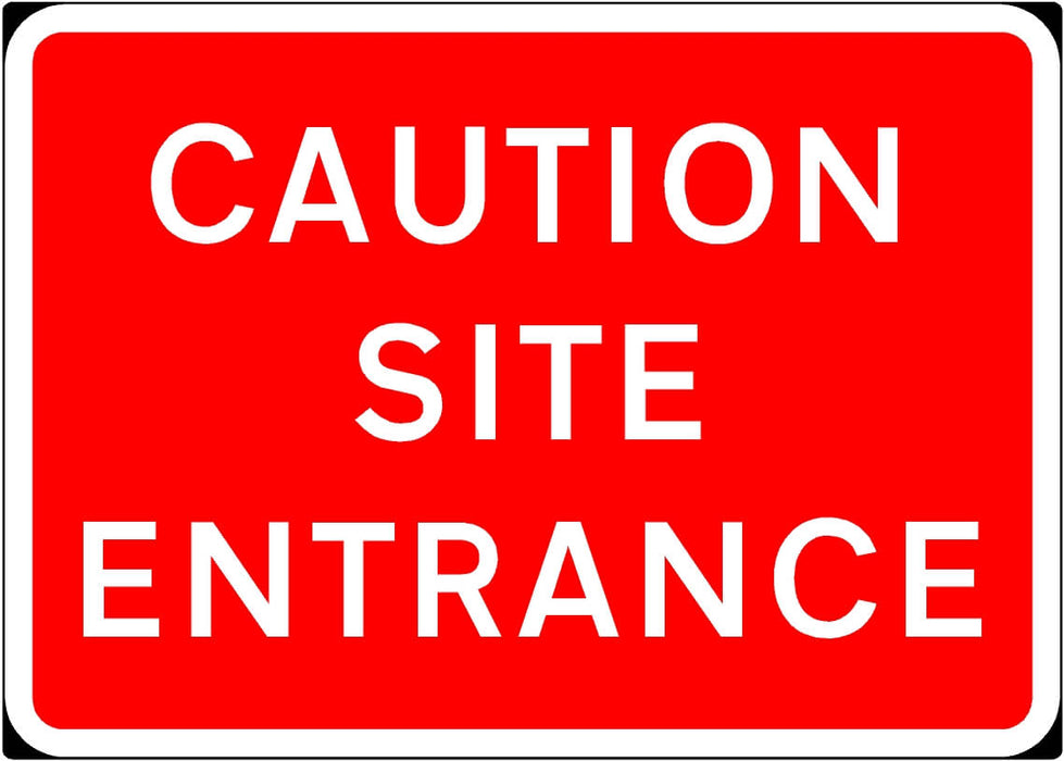 1050x750mm Caution Site Entrance - 7010.1 - Rigid Plastic