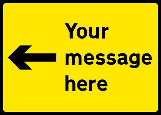 Black/Yellow - Left Arrow - 1050x750mm (3927942922274)