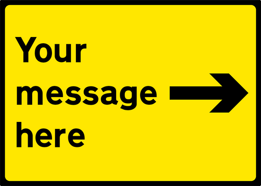 Black/Yellow - Right Arrow - 1050x750mm (3927959076898)