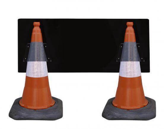 1050x450mm Cone Sign - Diverted Traffic with Arrow Left - 2703