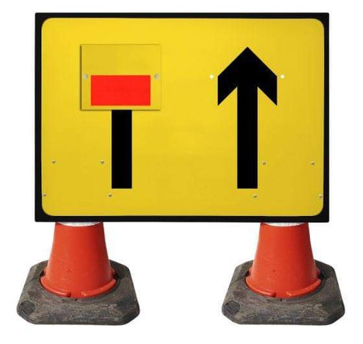 1050x750mm Cone Sign - Lane Closure 2 Lane - 7205 (4308419018786)