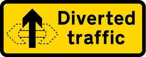 1050x450mm Diverted Traffic with Movable Arrow - 2703 - Rigid Plastic (4133980962850)