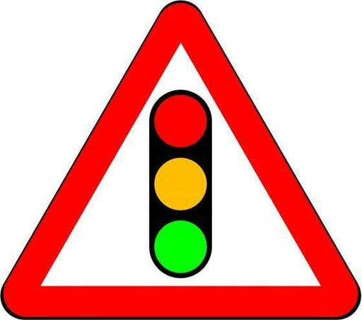 750mm Triangle - Traffic Signals Ahead - 543 - Rigid Plastic (4133049434146)