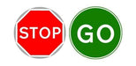 600mm STOP/GO Board with Metal Pole - 7023 & 7024 (4134000787490)