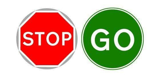 600mm STOP/GO Board with Metal Pole - 7023 & 7024 (4134000787490)