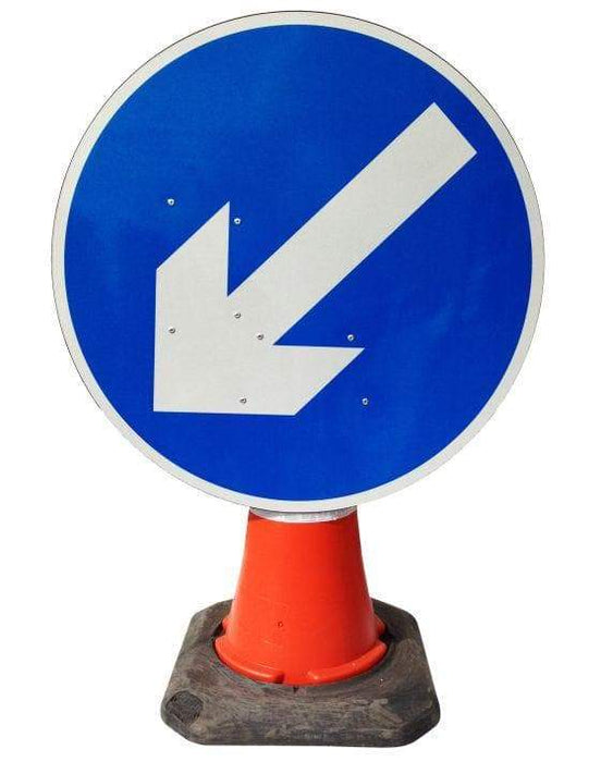 Circle Cone Sign - Directional Arrow Movable - 610 (4298911055906)