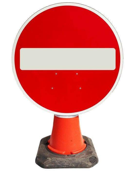 Constrict Sign Cone Signs — Protect Signs