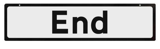 Supplementary Plate for Cone Signs - End (4308454801442)