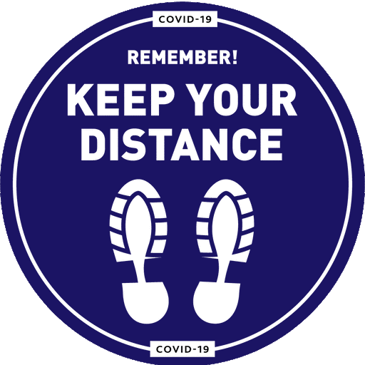 Keep Your Distance Floor Vinyl - Protect Signs