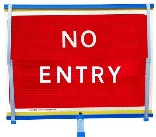 F2 Flexible Fold-Away Sign - No Entry - Protect Signs