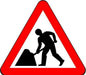 750mm Triangle - Road Works (Men at Work) - 7001 - Rigid Plastic (4133040914466)