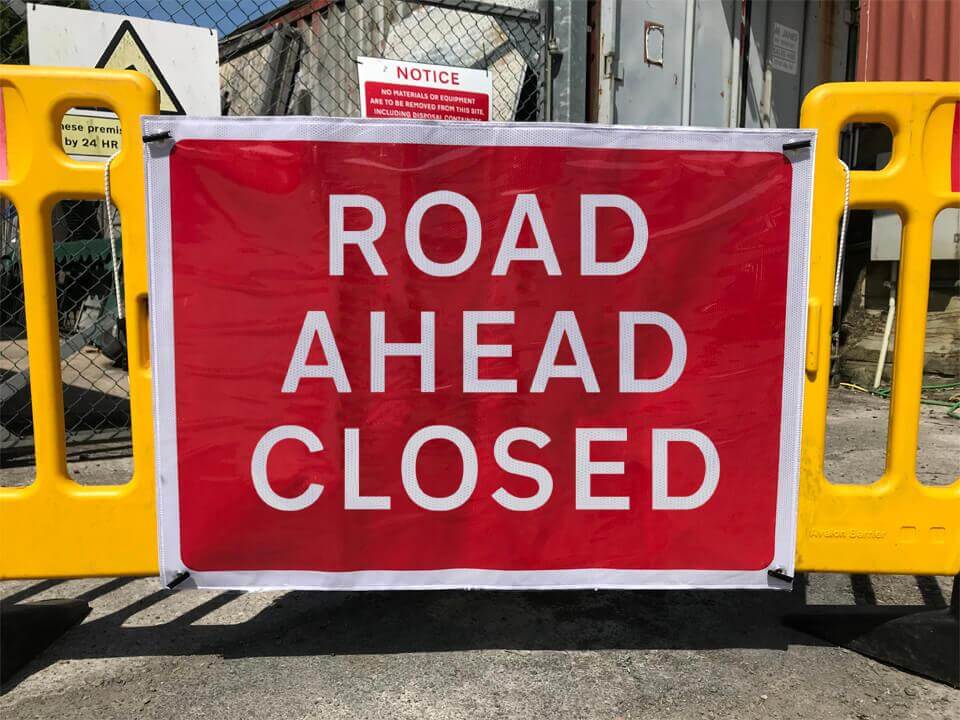 thumbnail image 2 of LI-Safety Road Ahead Closed Sign – Temporary Traffic Control 2 of 3
