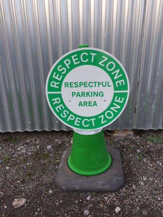 Circle Cone Sign - Respect — Protect Signs