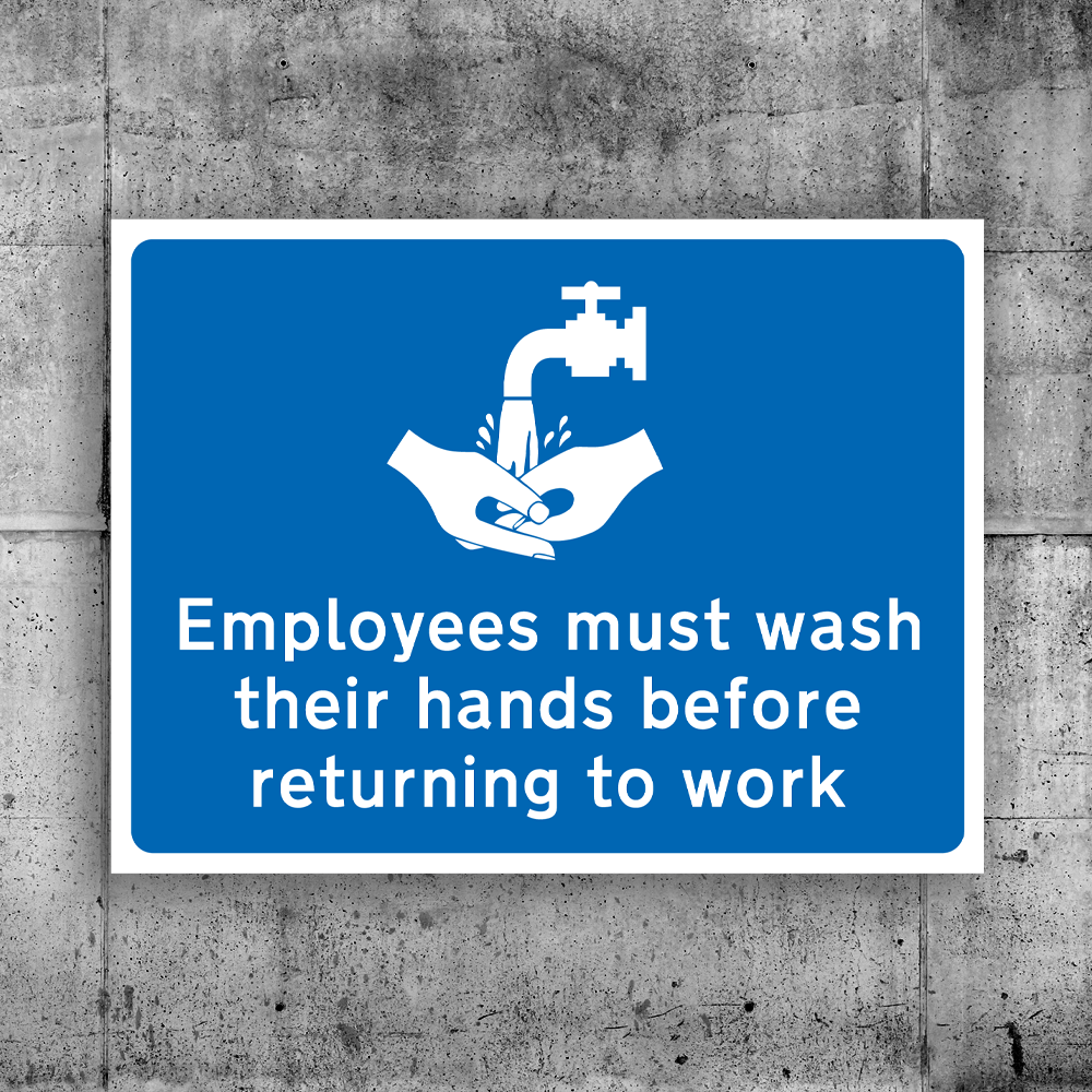 Employee Hand Wash Sign Custom Employees Must Wash Hands Signs | HC